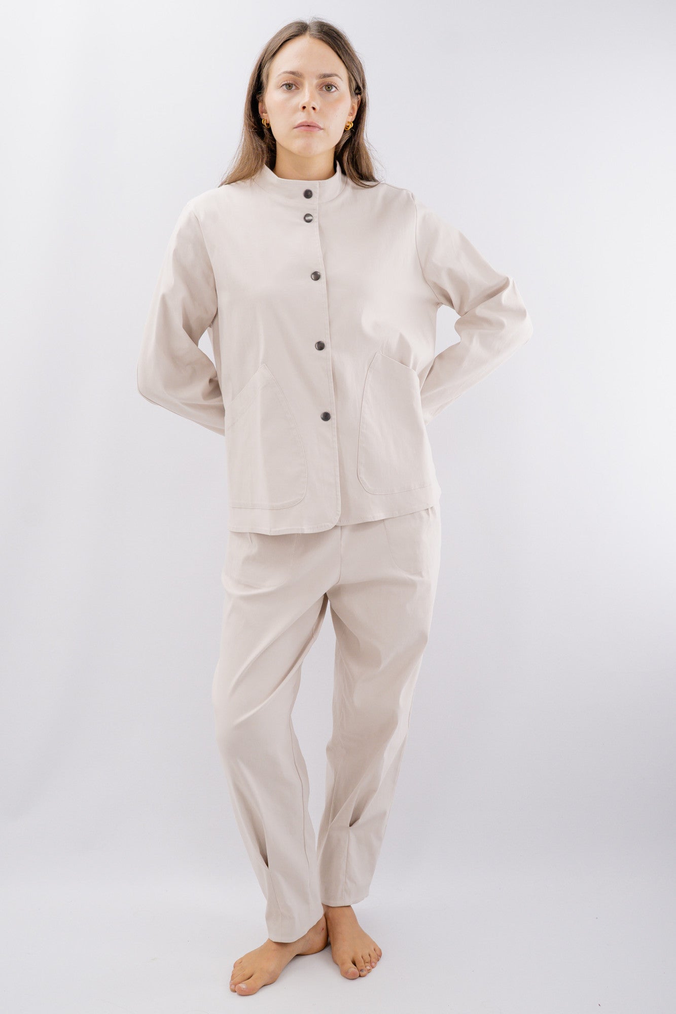Pantalone ad ovetto in bengalina