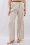 Pantalone palazzo in lino e viscosa