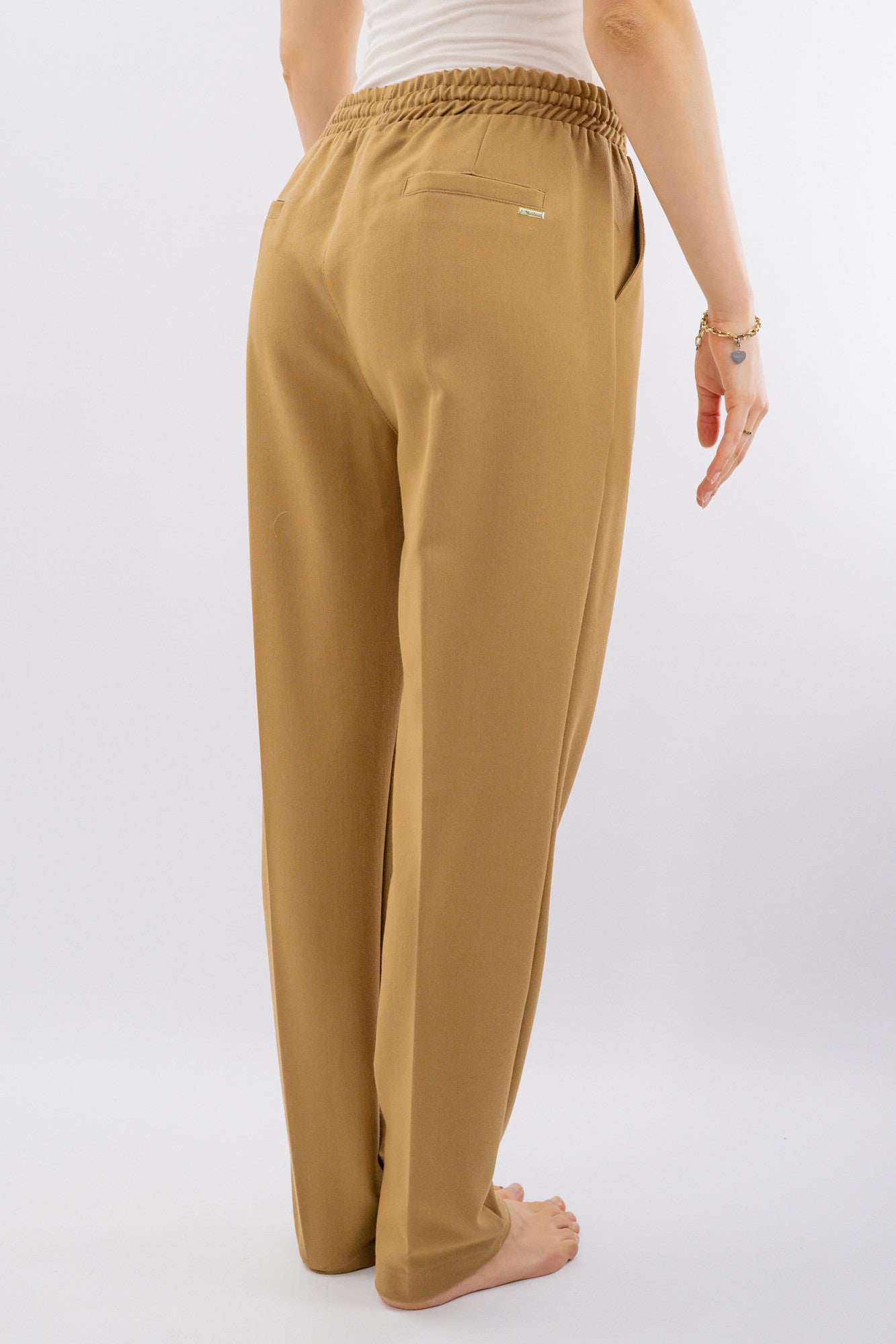 Pantalone elegante con elastico e coulisse