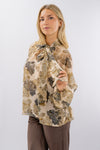 Blusa con fiocco in fantasia paisley