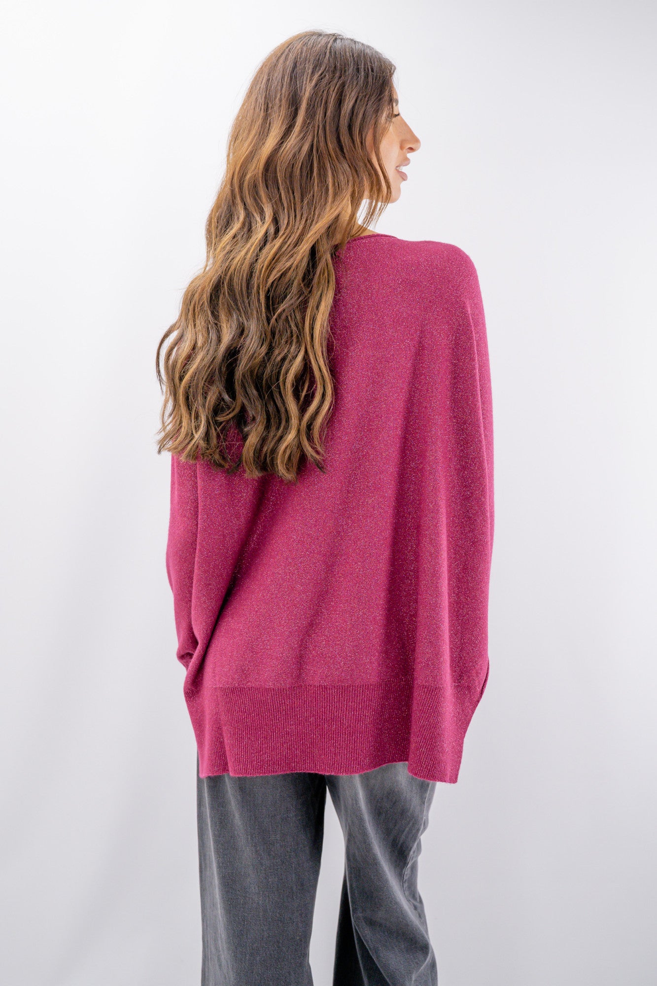 Maglia oversize con lurex