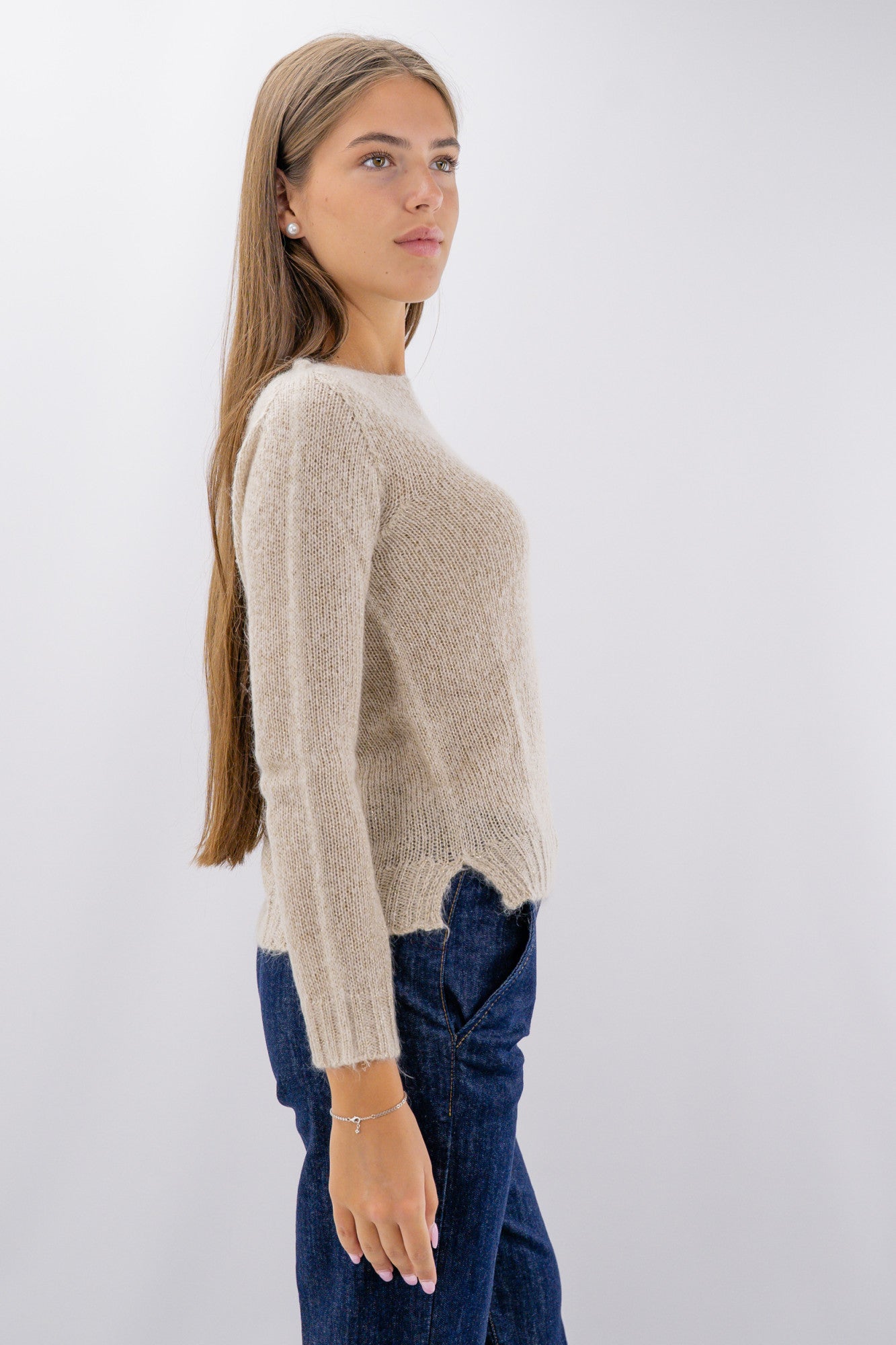 Maglia girocollo lurex