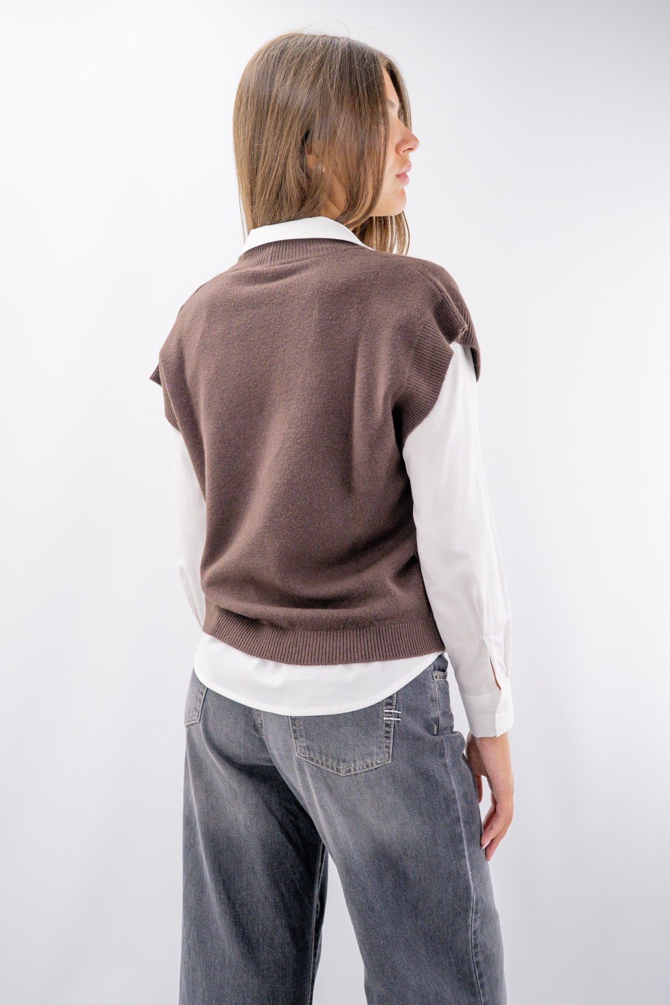 Gilet in maglia con scollo V