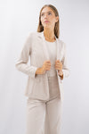 Blazer monopetto in tessuto mano pesca soft