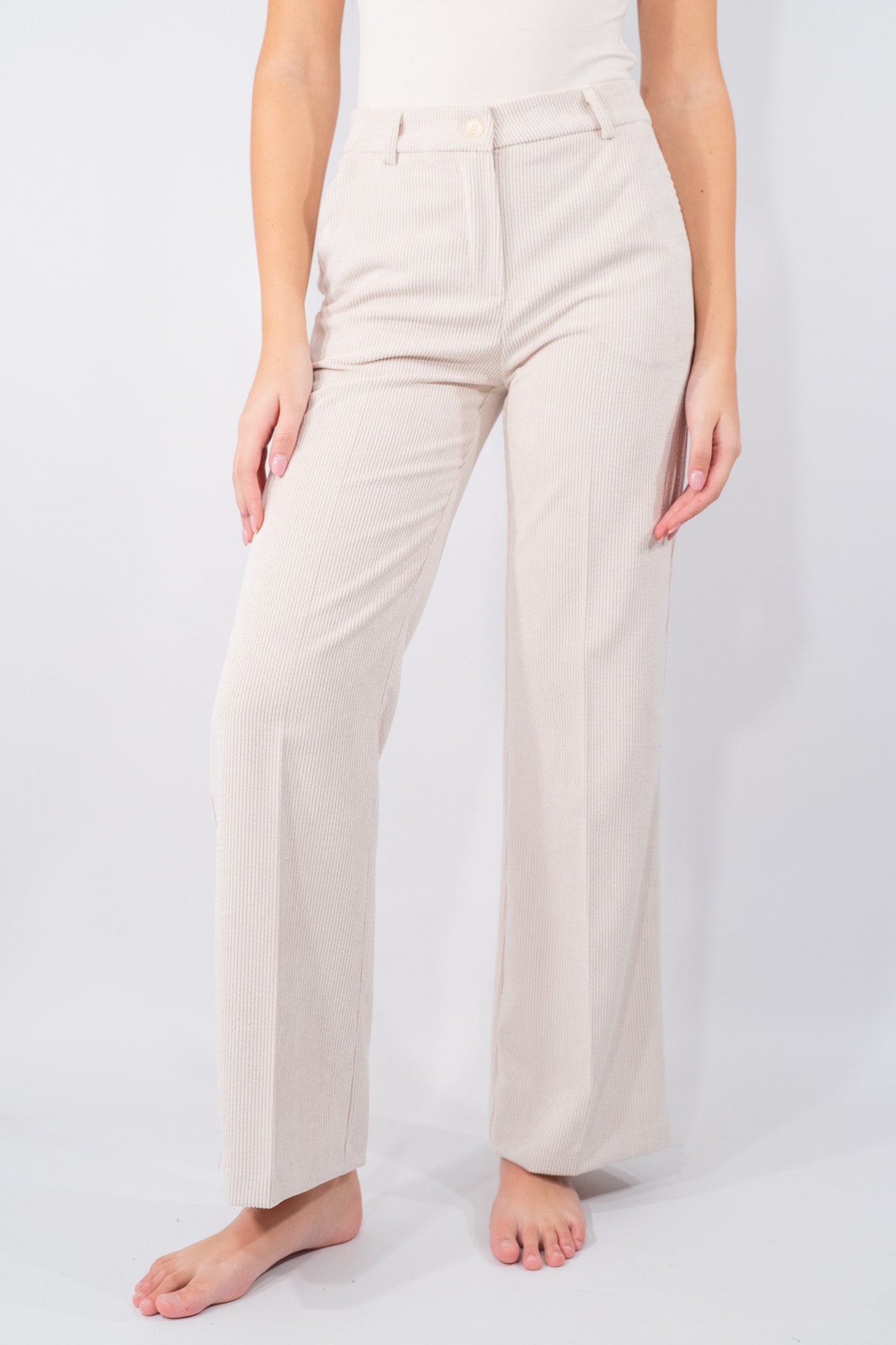 Pantalone palazzo in velluto a coste