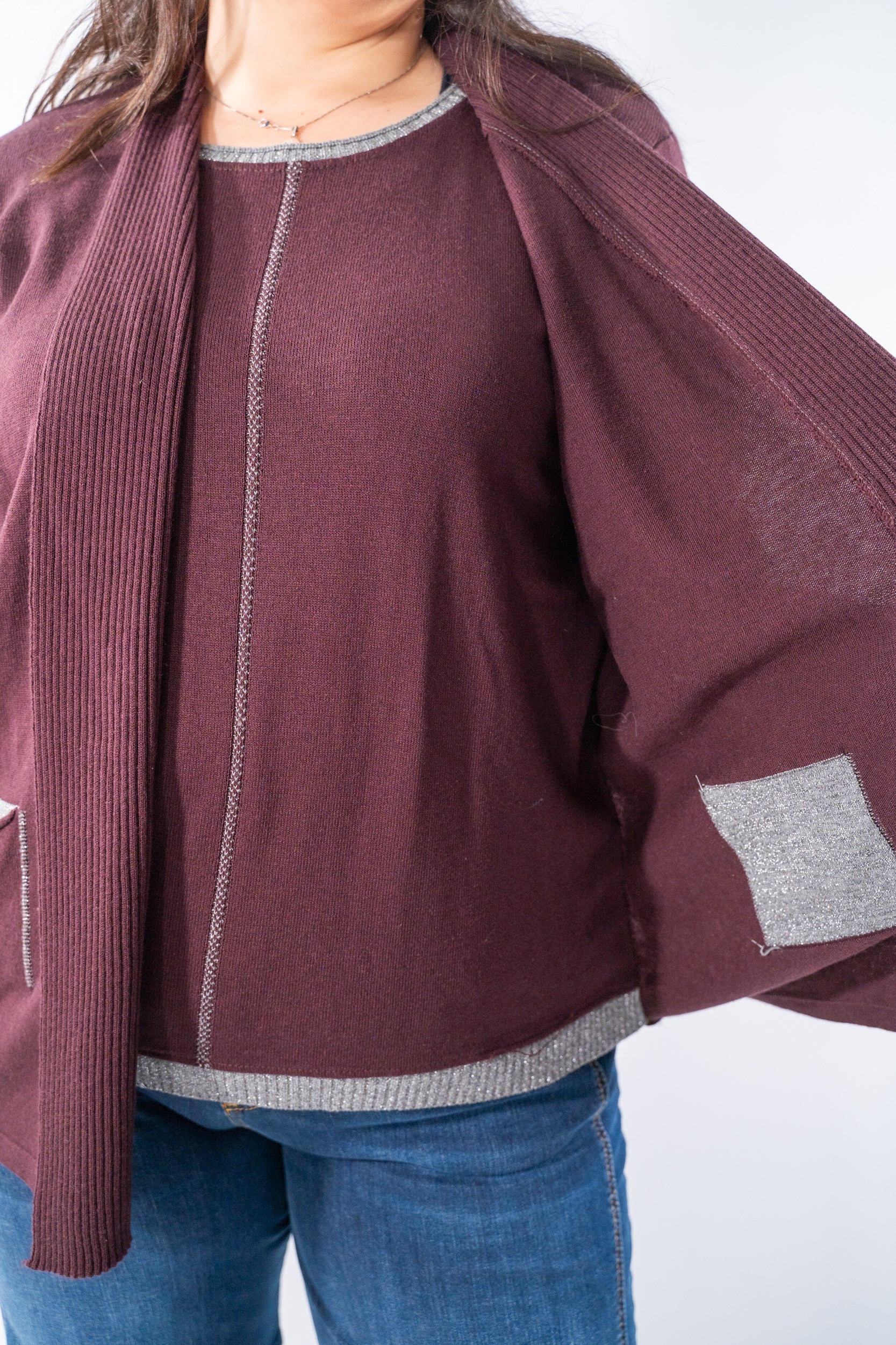 Maglia effetto twin‑set