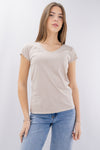 T-shirt con scollo a V