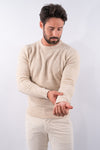 Maglia girocollo in filato bouclé