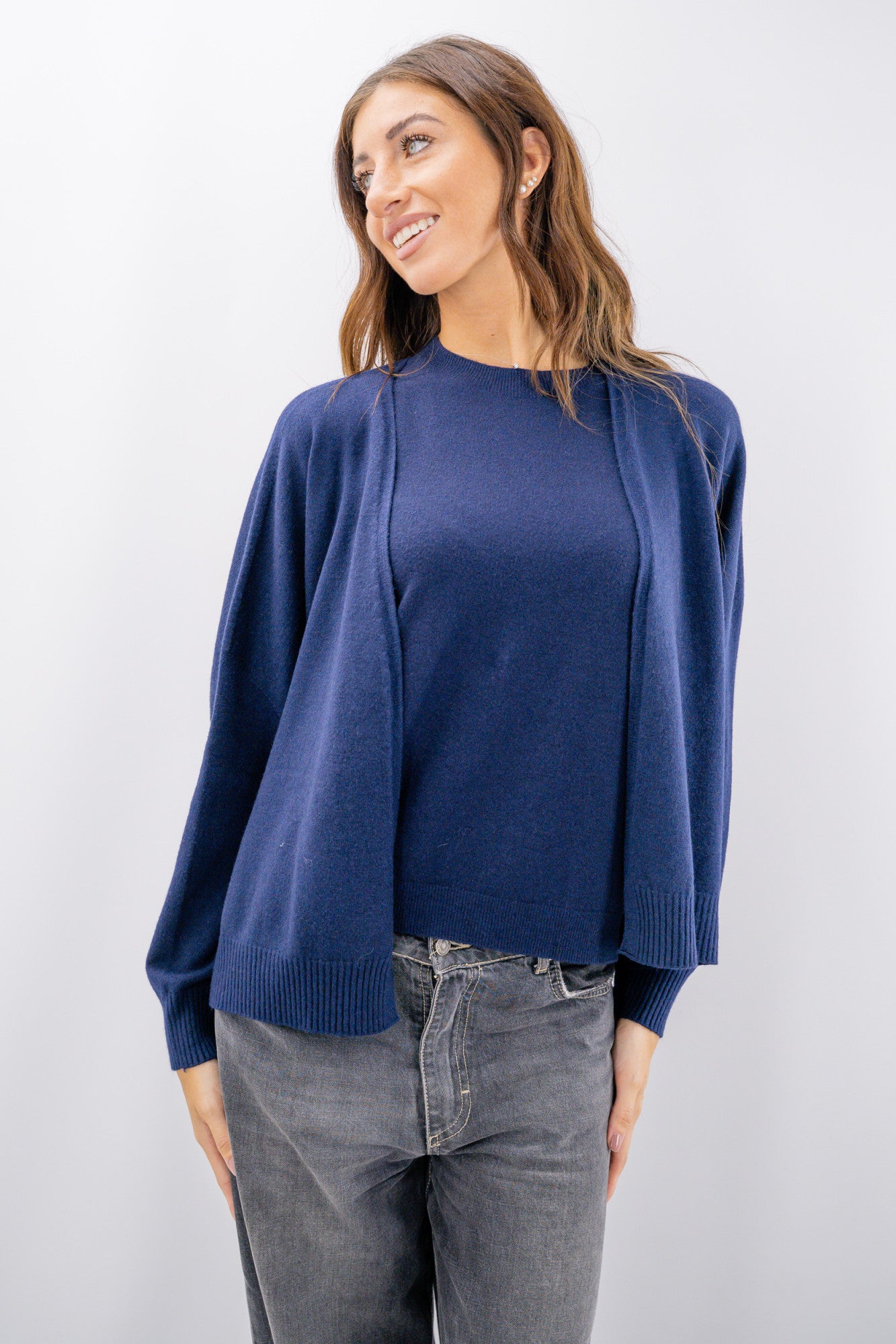Cardigan aperto cropped