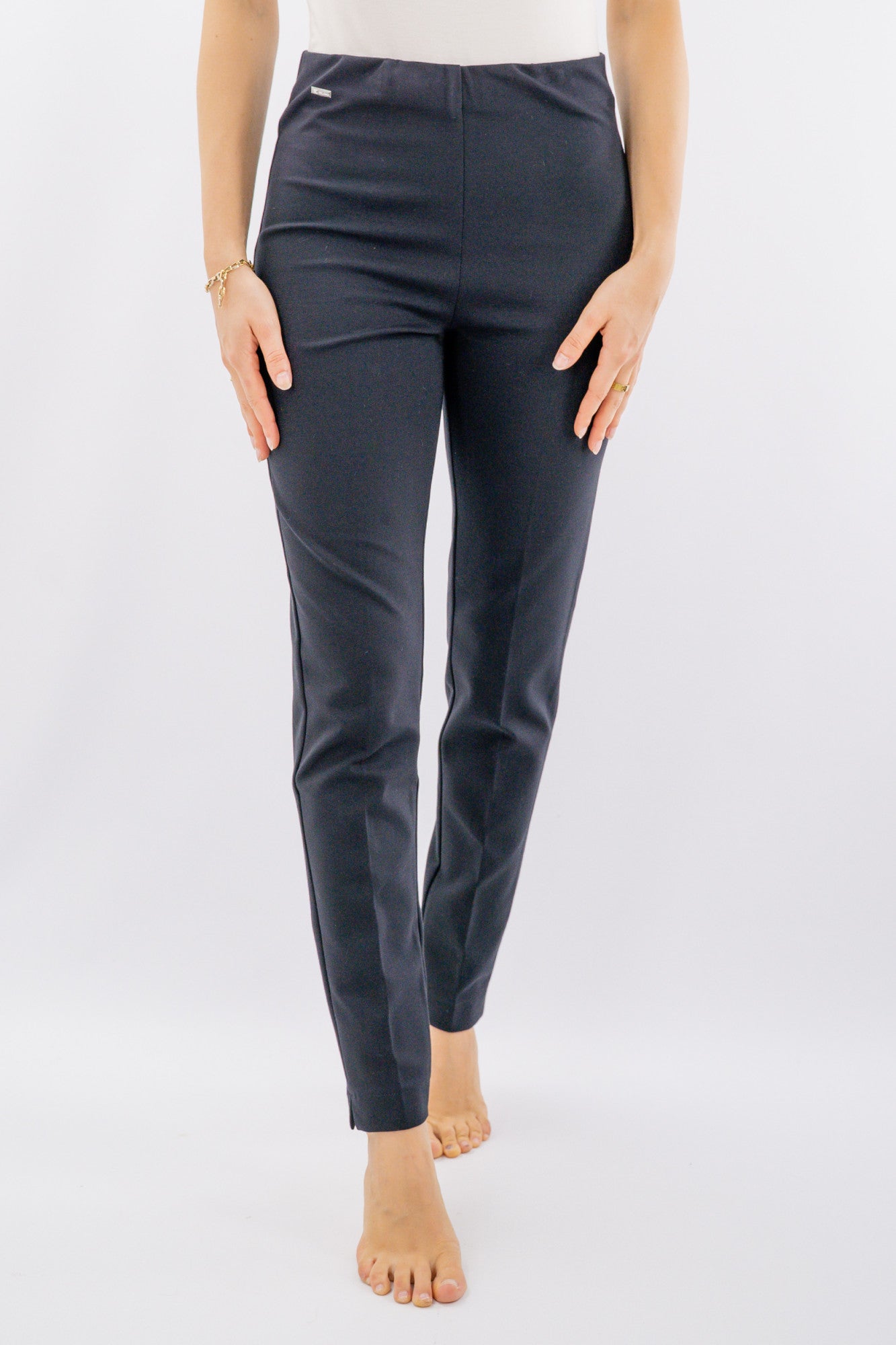 Pantalone in punto milano elasticizzato