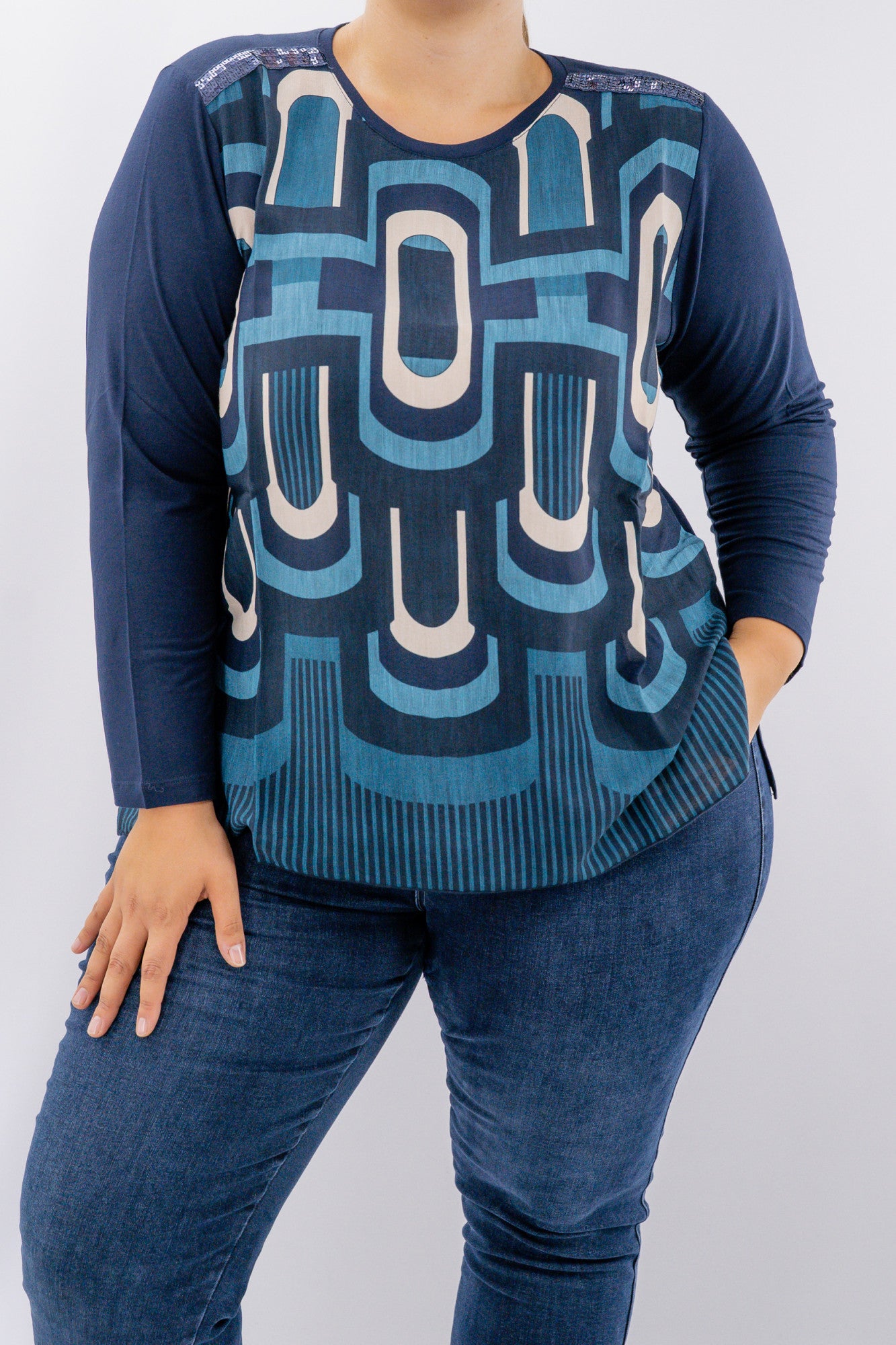Blusa oversize fantasia optical