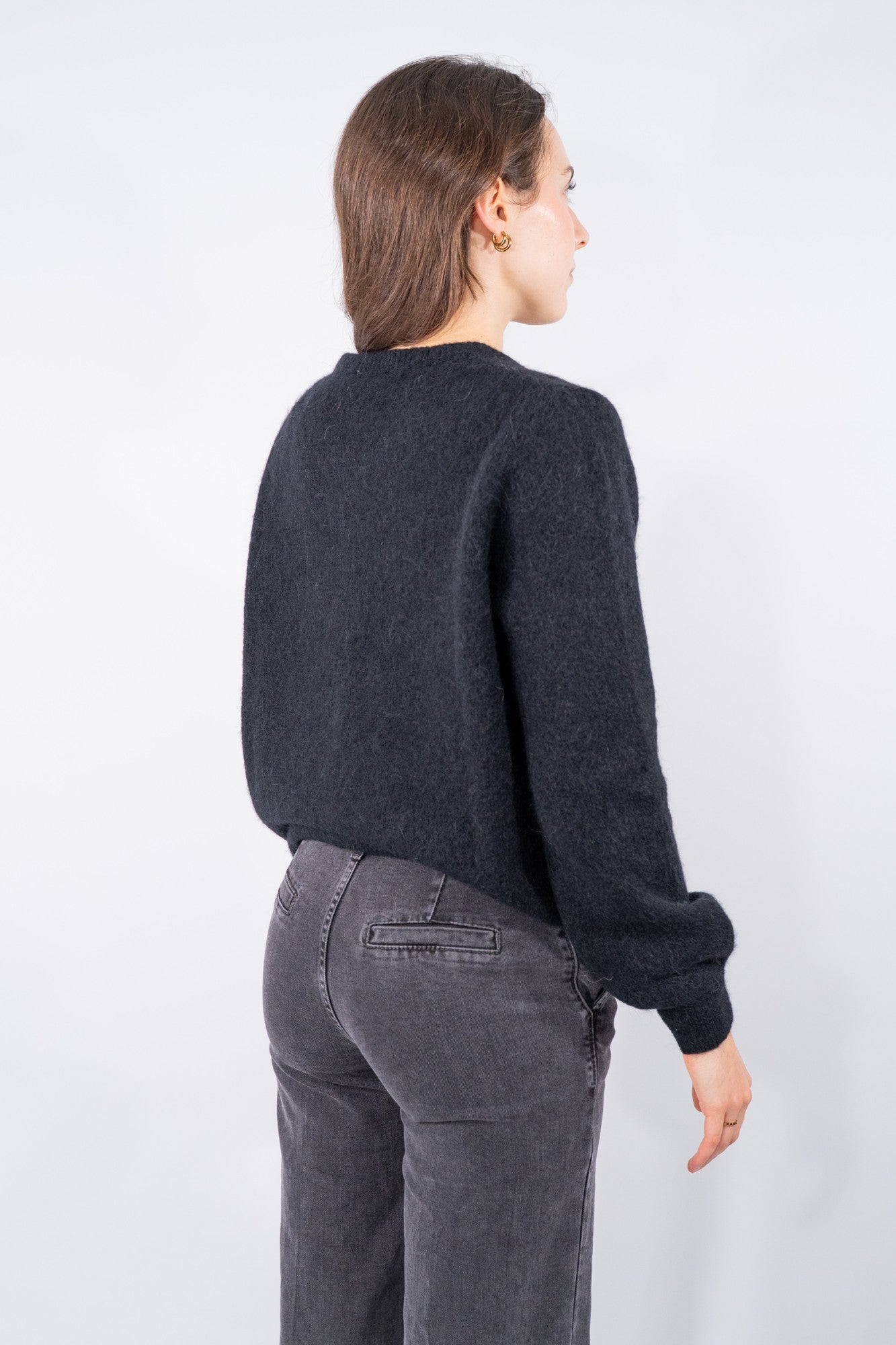 Cardigan morbido effetto nuvola con bottoni madreperla