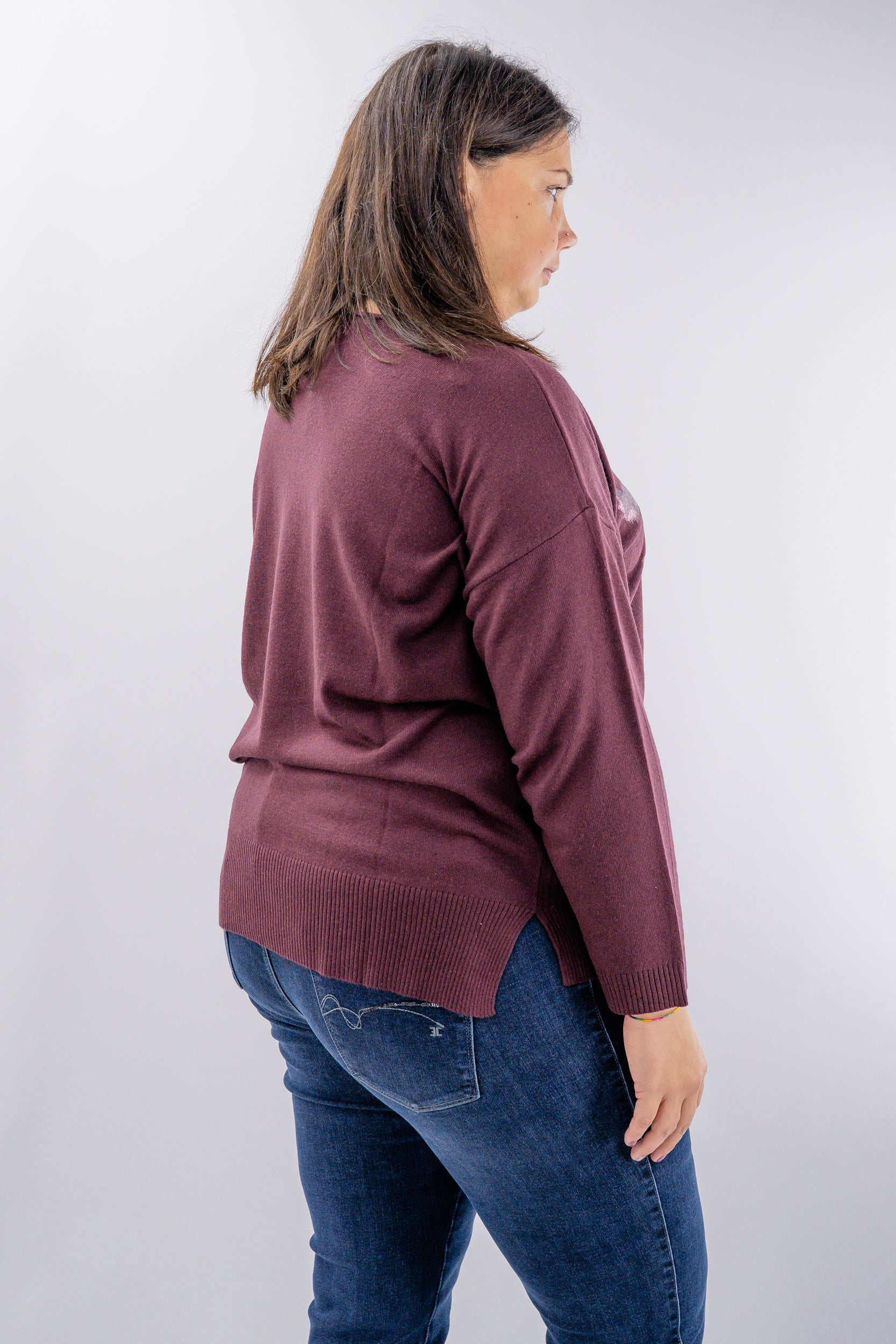 Maglia over con lettering laminato