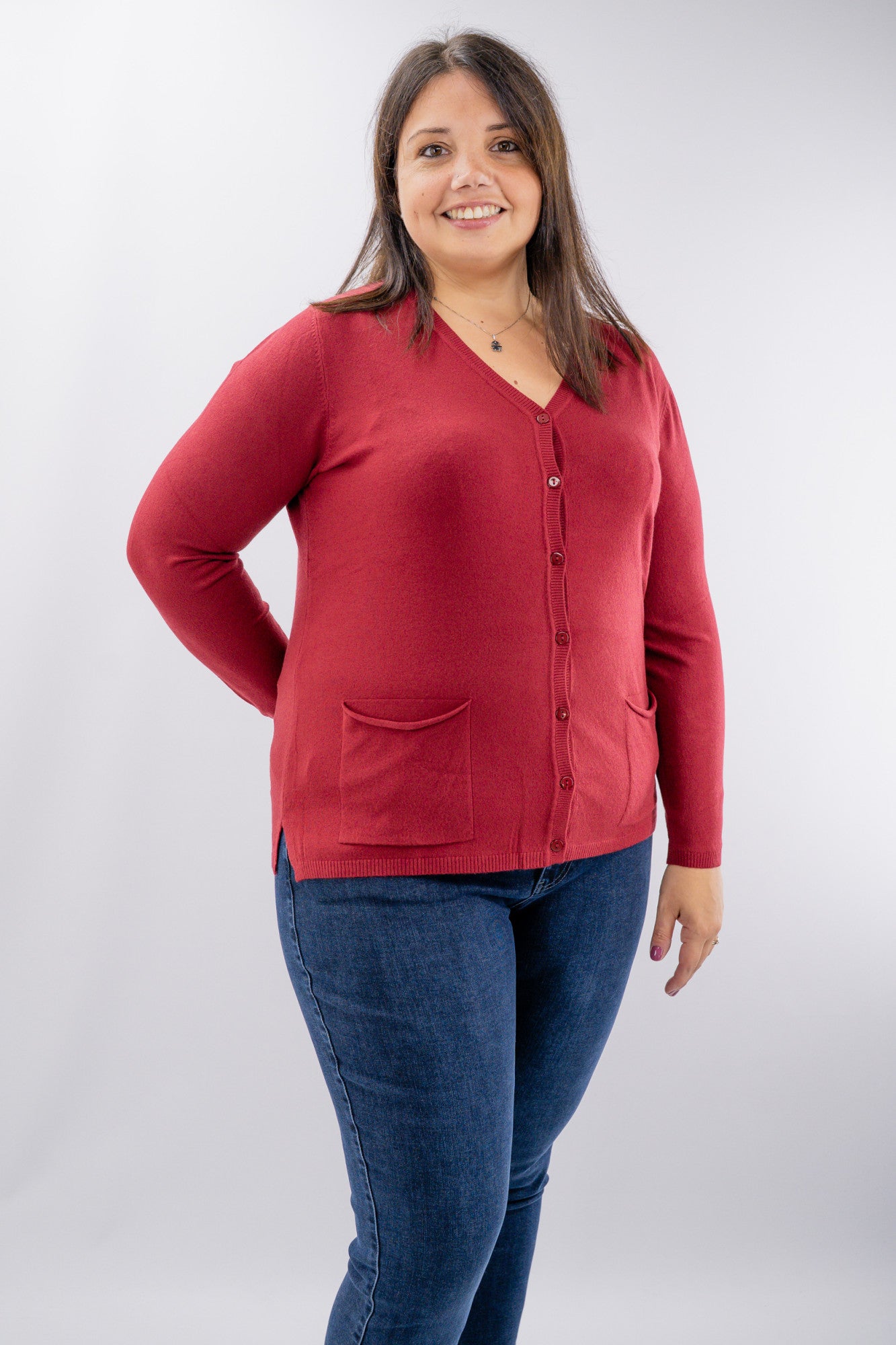 Cardigan over con tasche