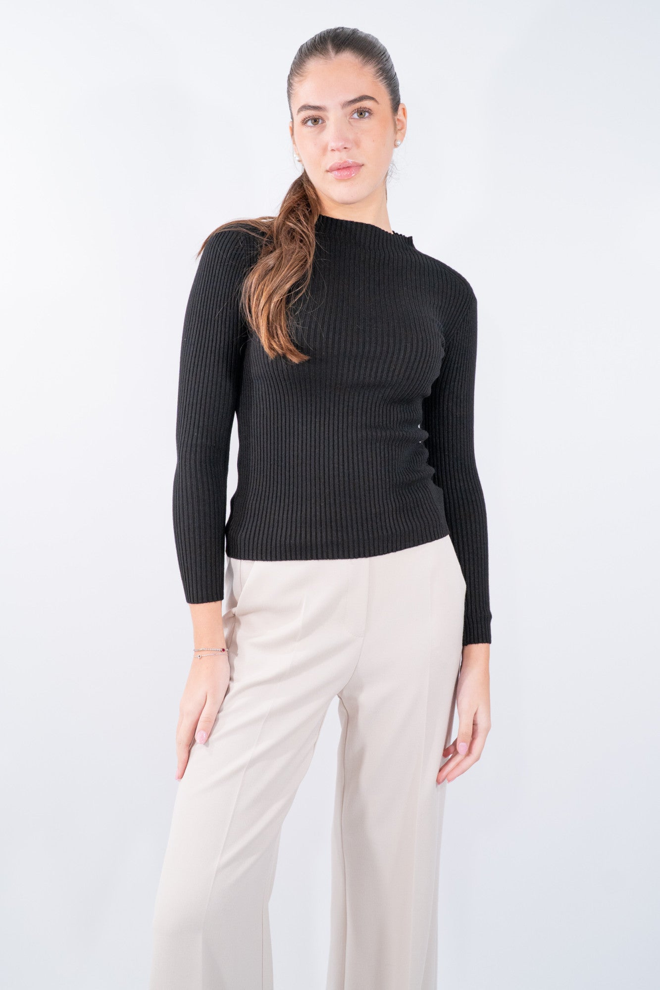 Lupetto a costine fit slim