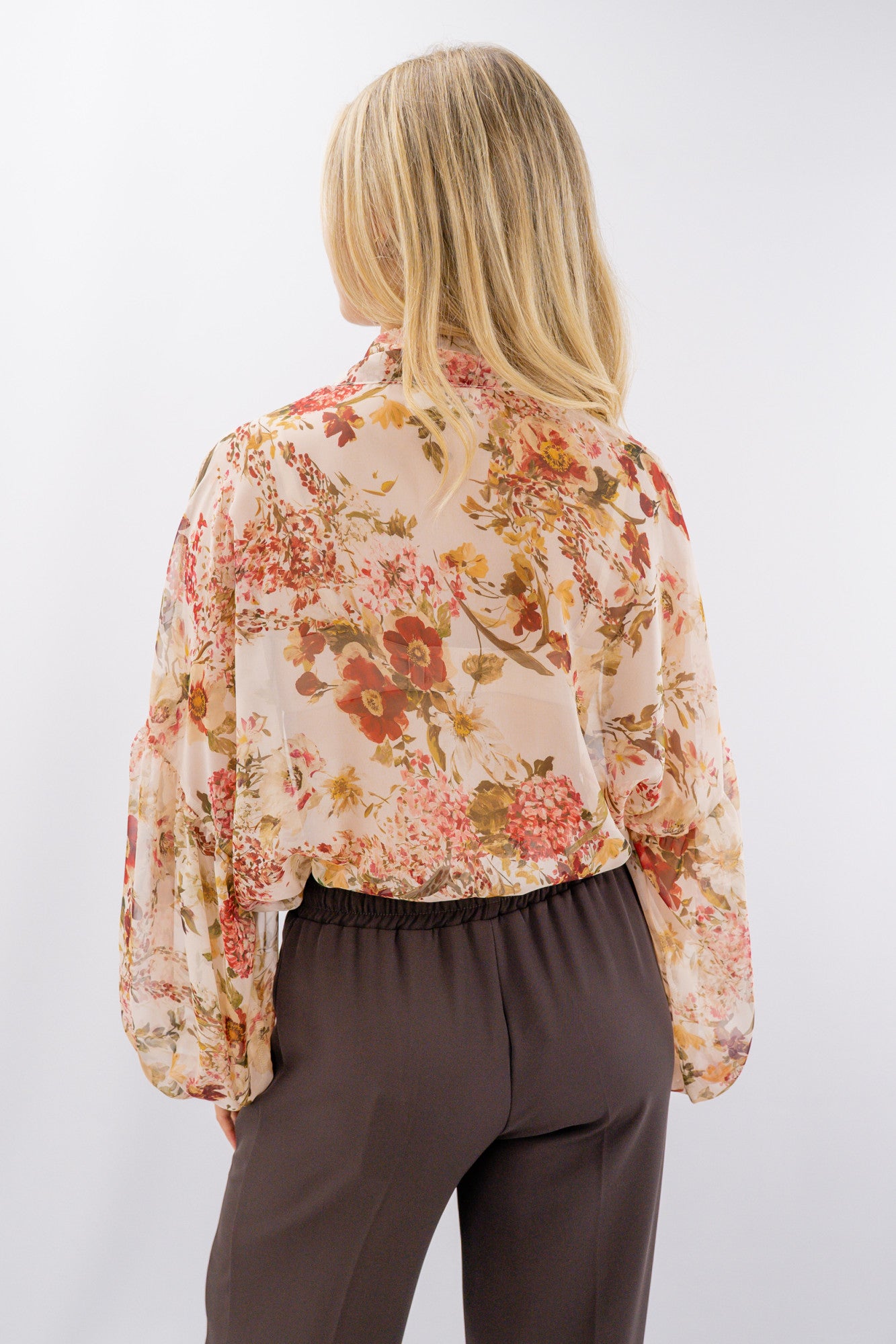 Camicia in voile in fantasia floreale
