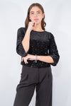 Blusa paillettes