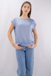 Blusa in viscosa satinata