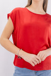 Blusa in viscosa satinata