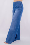 Pantalone palazzo in chambray di jeans