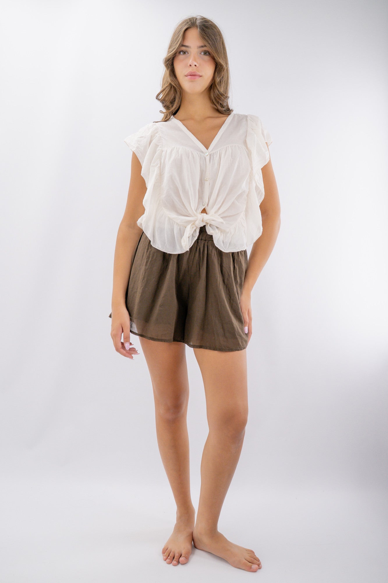 Camicia con rouches