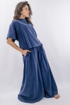 Set coordinato: blusa e pantalone fluidi in misto modal