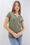 T-shirt Serafino in cotone