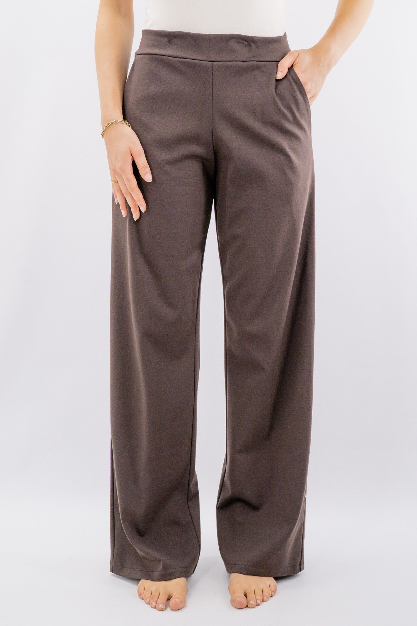 Pantalone palazzo in simil punto milano.