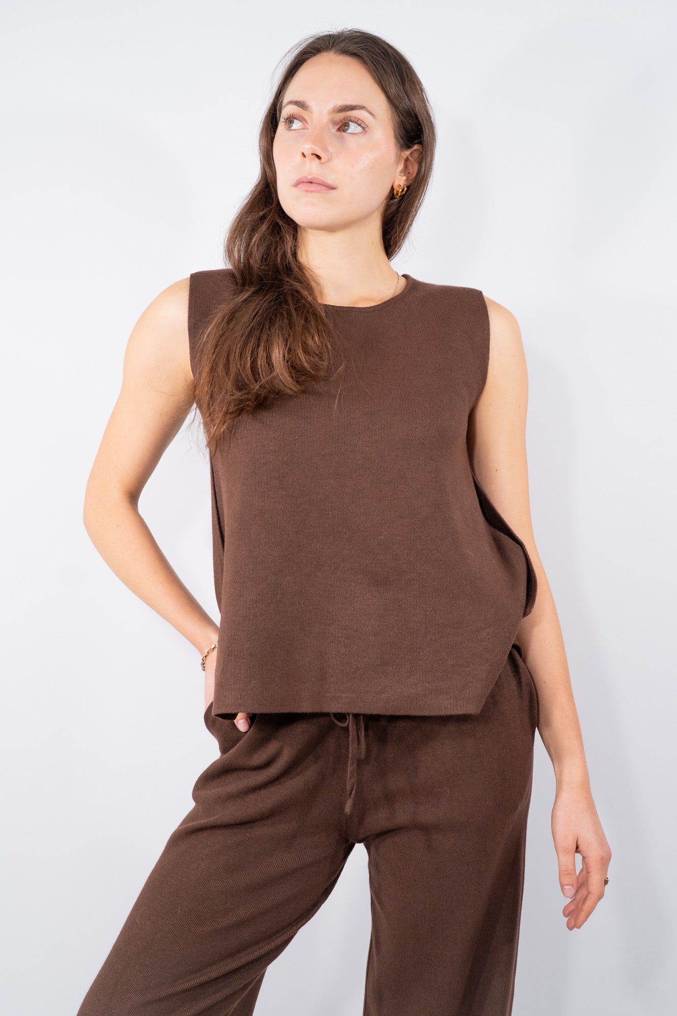 Gilet in maglia con bottoni laterali