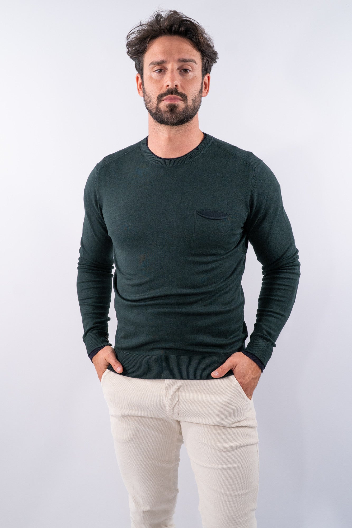 Maglia con doppio collo