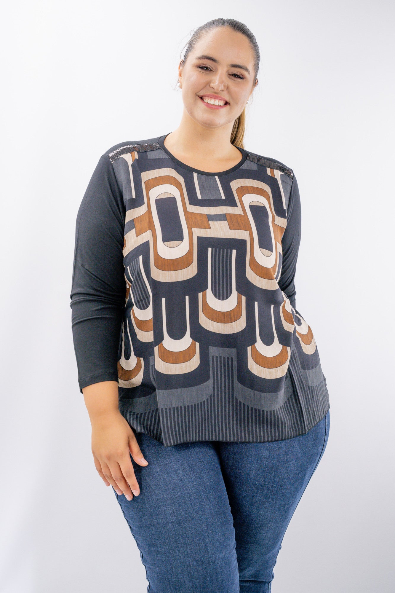 Blusa oversize fantasia optical