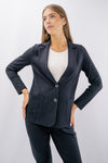 Blazer monopetto sfoderato in punto roma