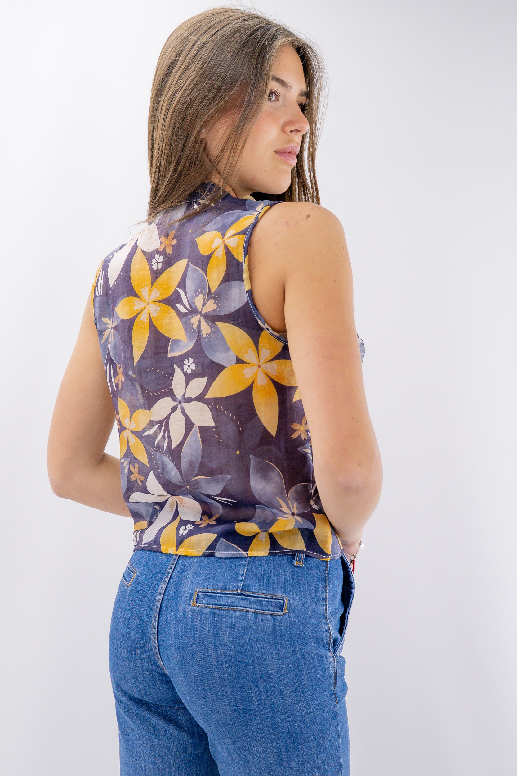 Camicia smanicata fantasia