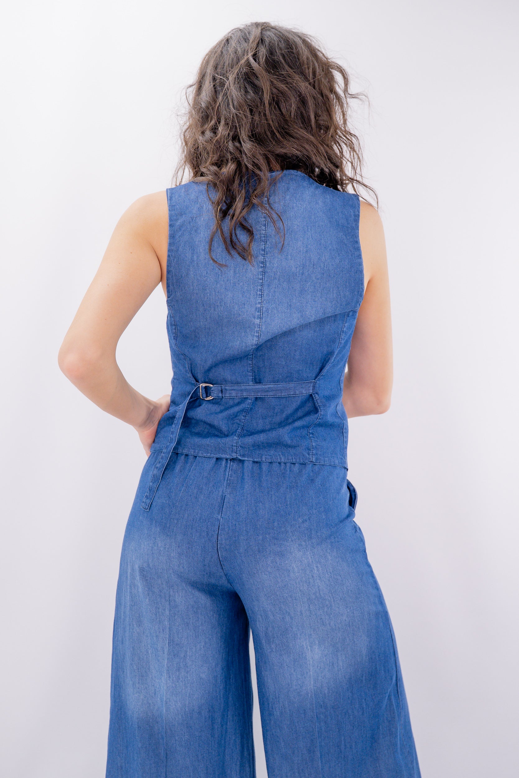 Gilet in chambray di jeans