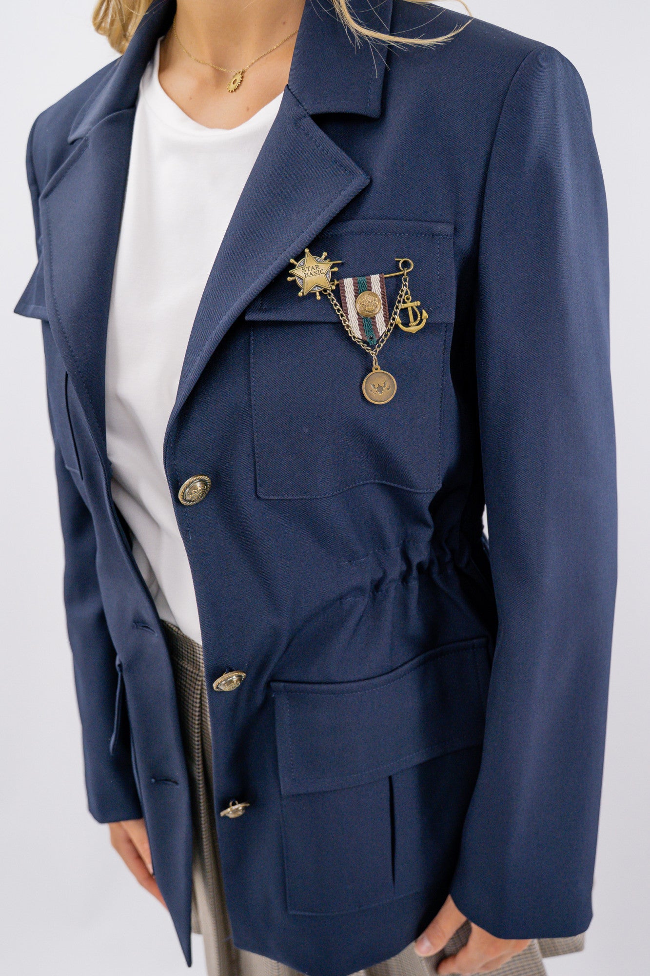 Giacca militare foderata con coulisse