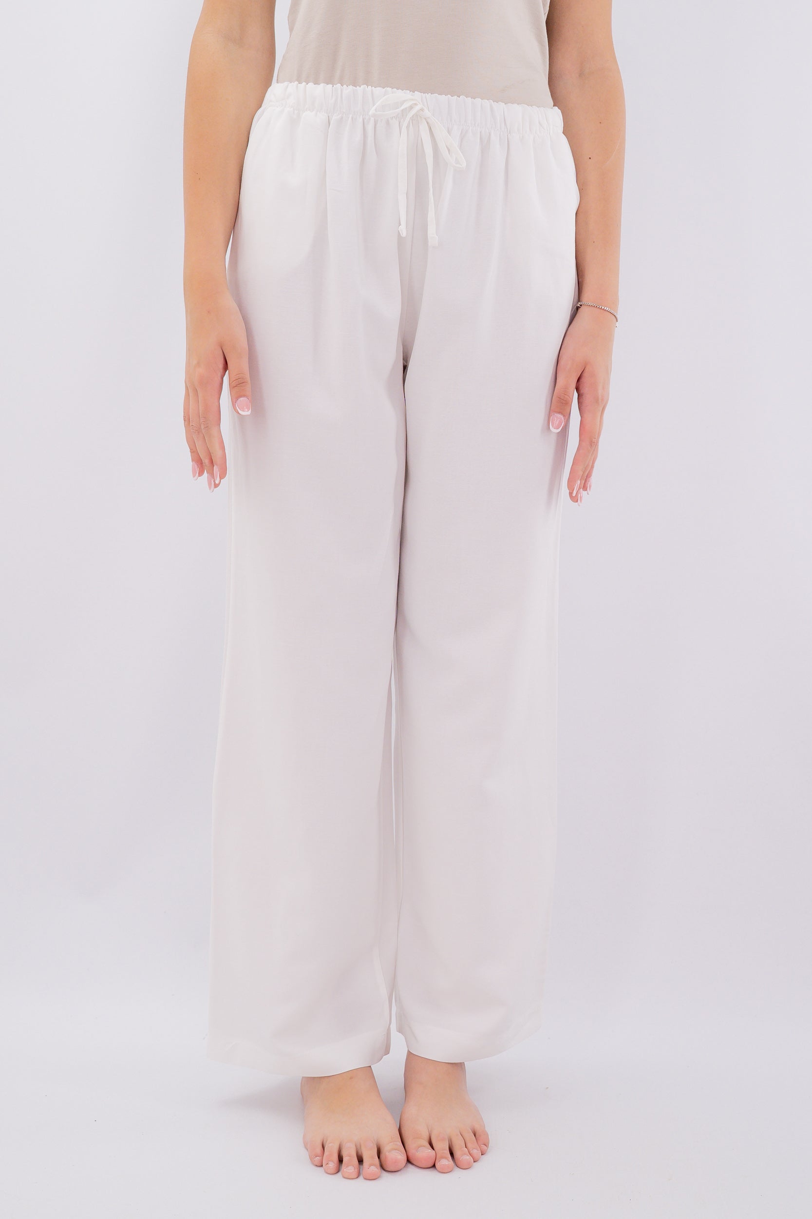 Pantalone a palazzo con vita elasticizzata