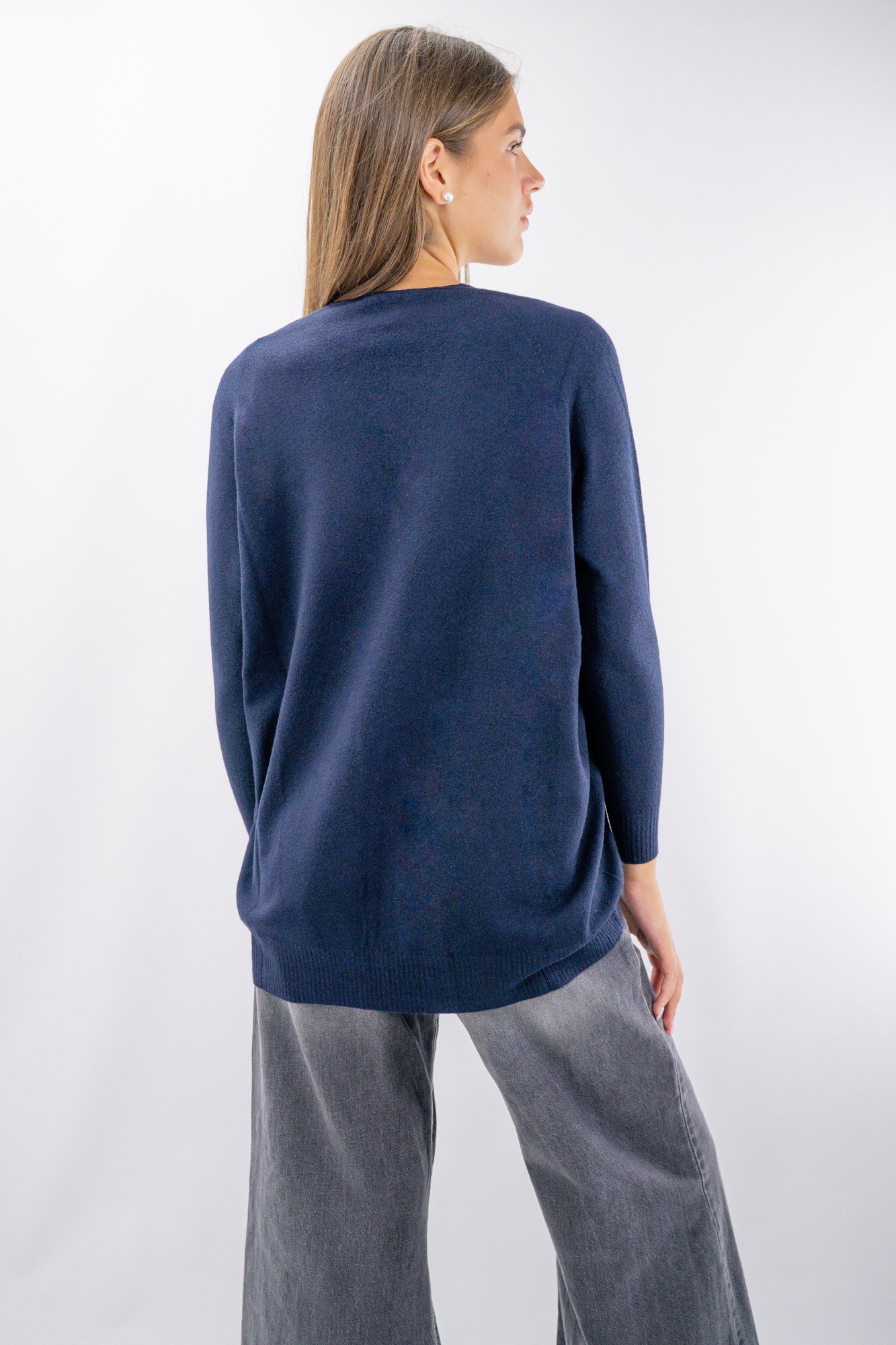 Cardigan lungo con bottoncini