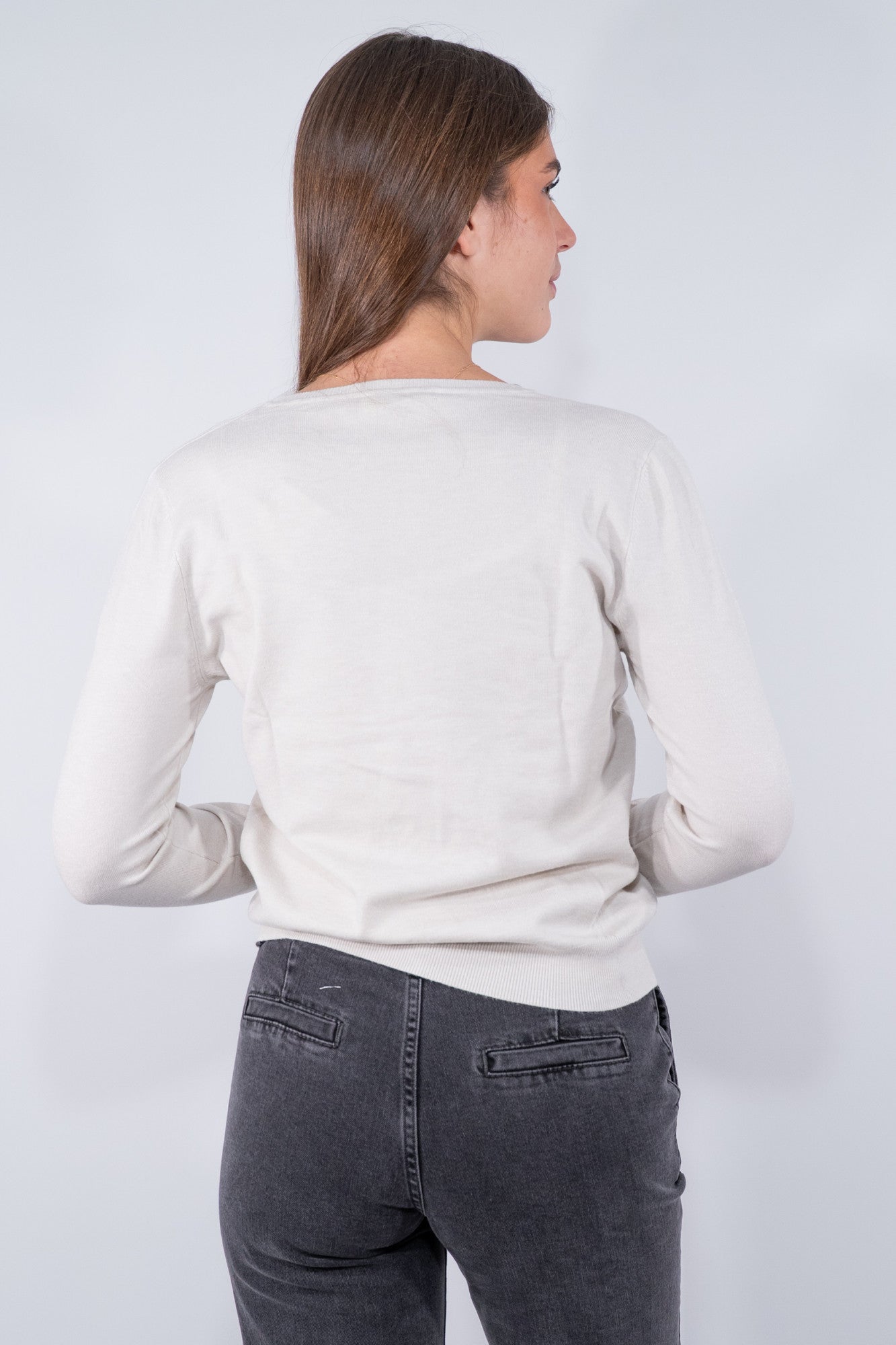 Girocollo basico in misto viscosa