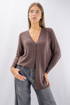Cardigan lungo con bottoncini
