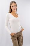 Maglia scollo a V slim