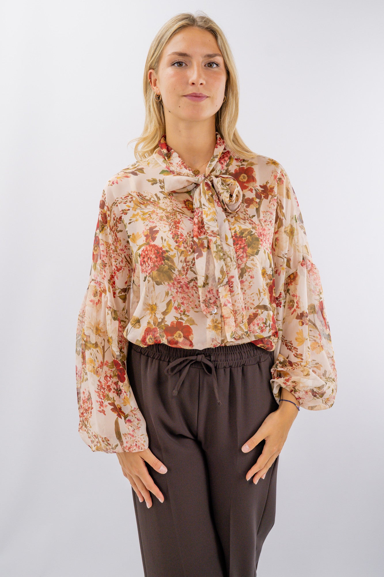 Camicia in voile in fantasia floreale