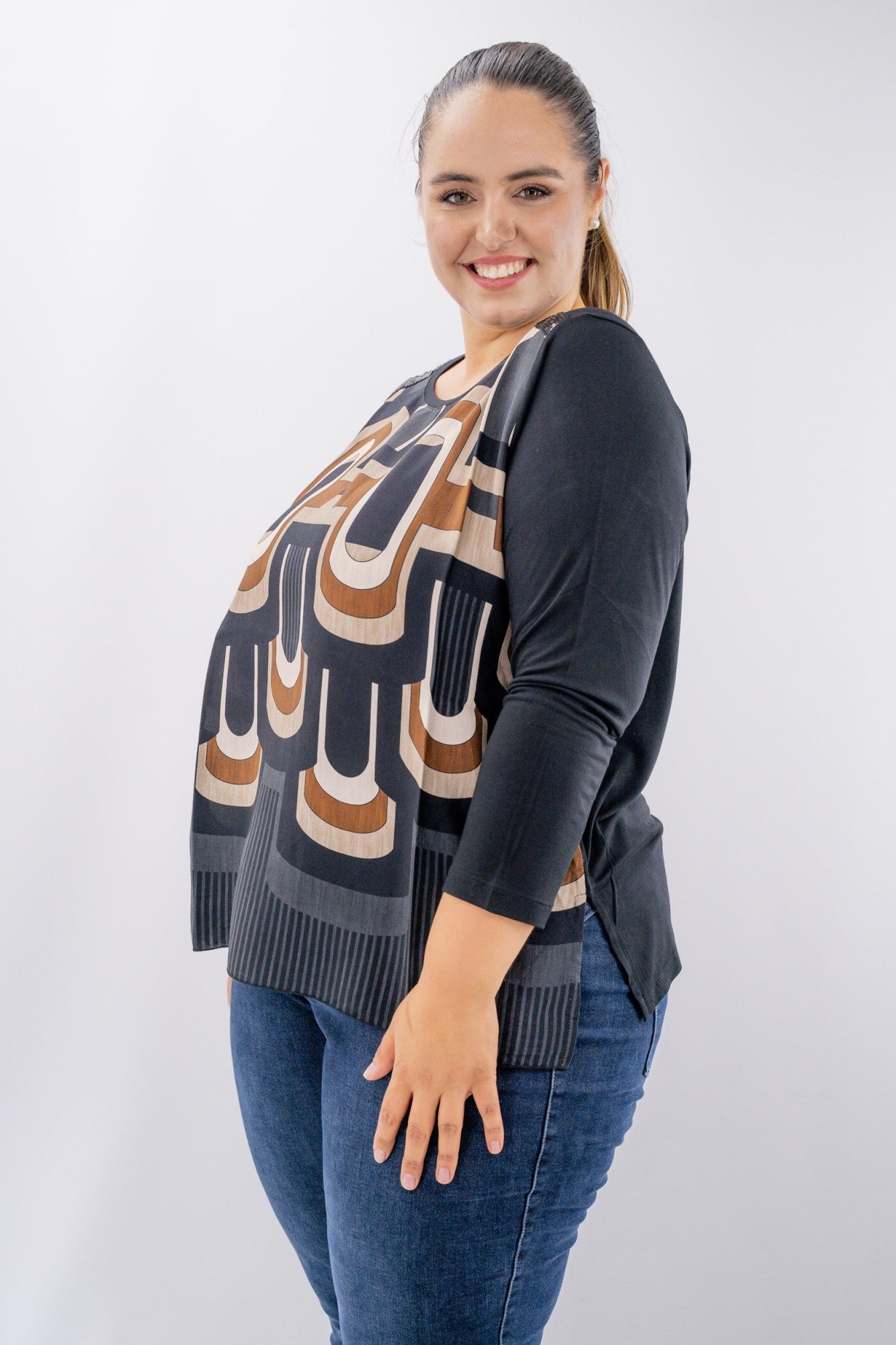 Blusa oversize fantasia optical