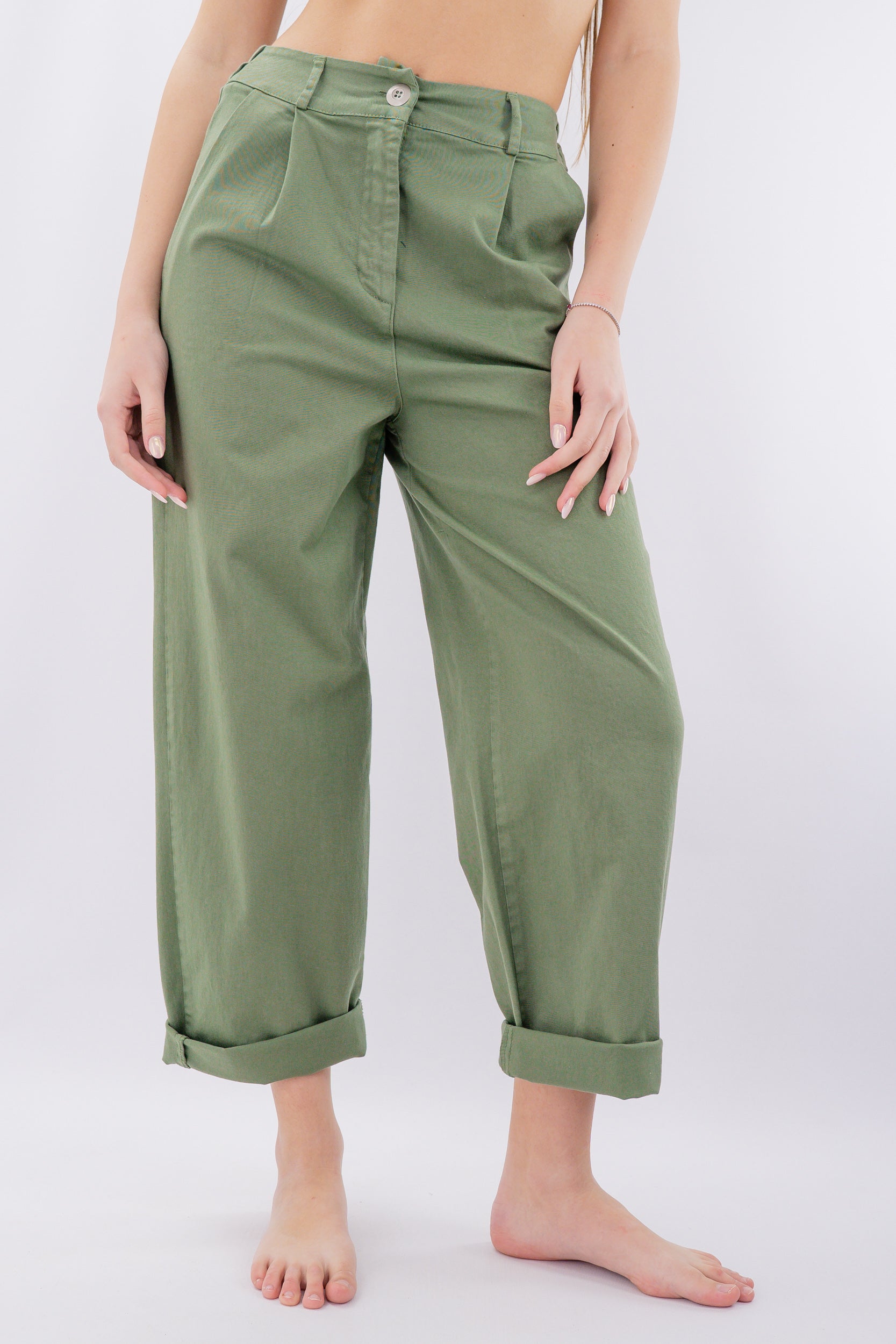 Pantalone balloon con pinces