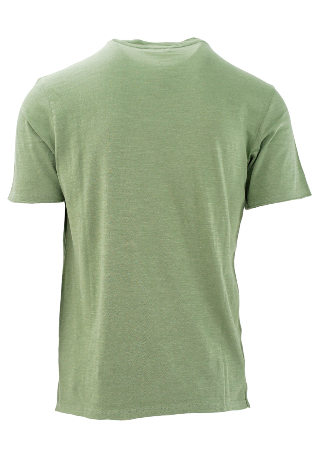 T-shirt girocollo con taschino a contrasto