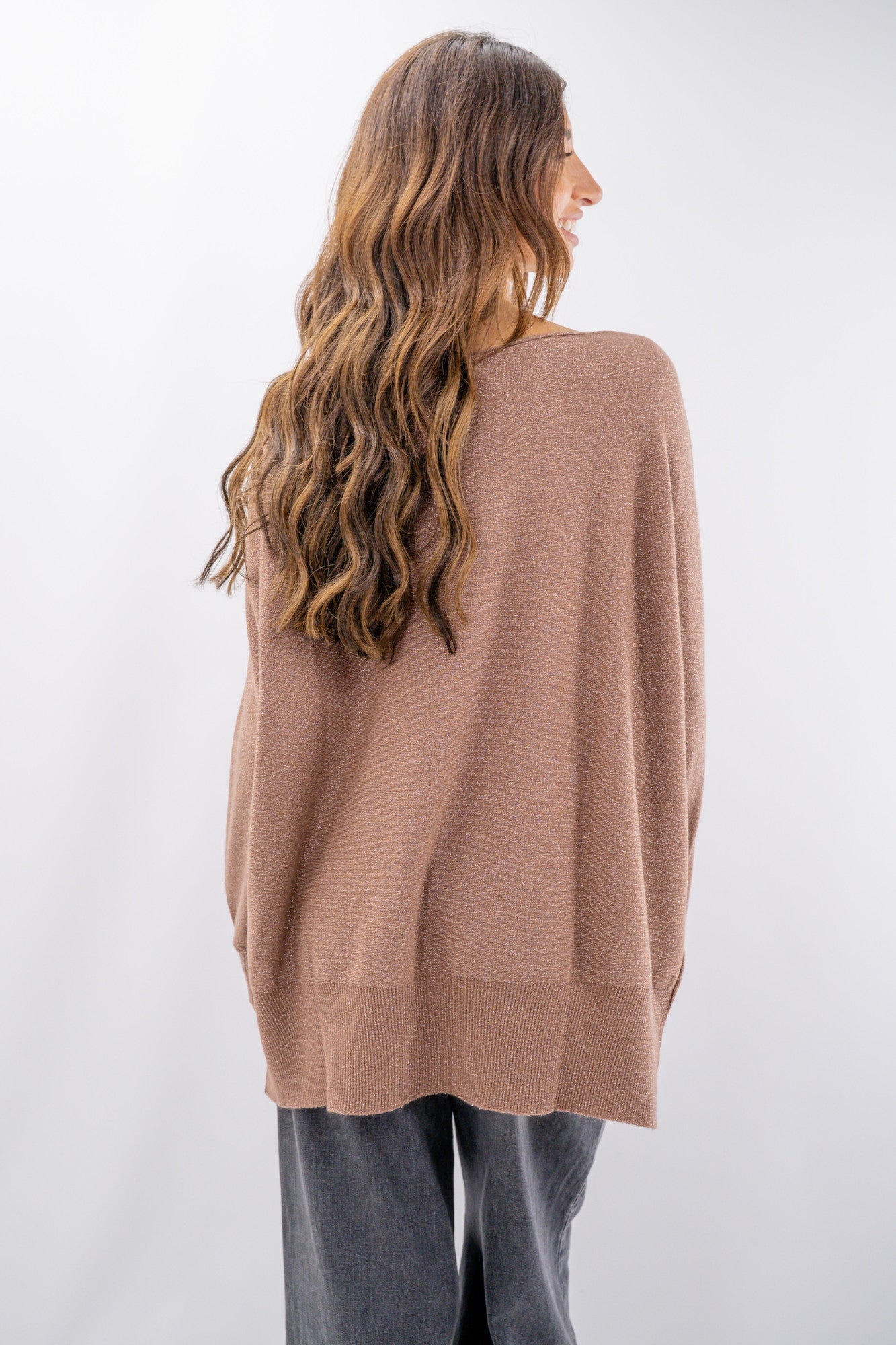 Maglia oversize con lurex