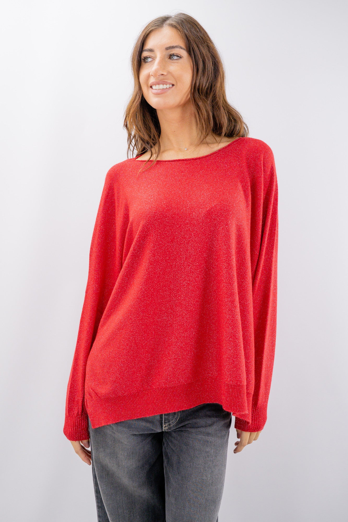Maglia oversize con lurex