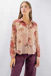 Camicia in georgette con stampa floreale