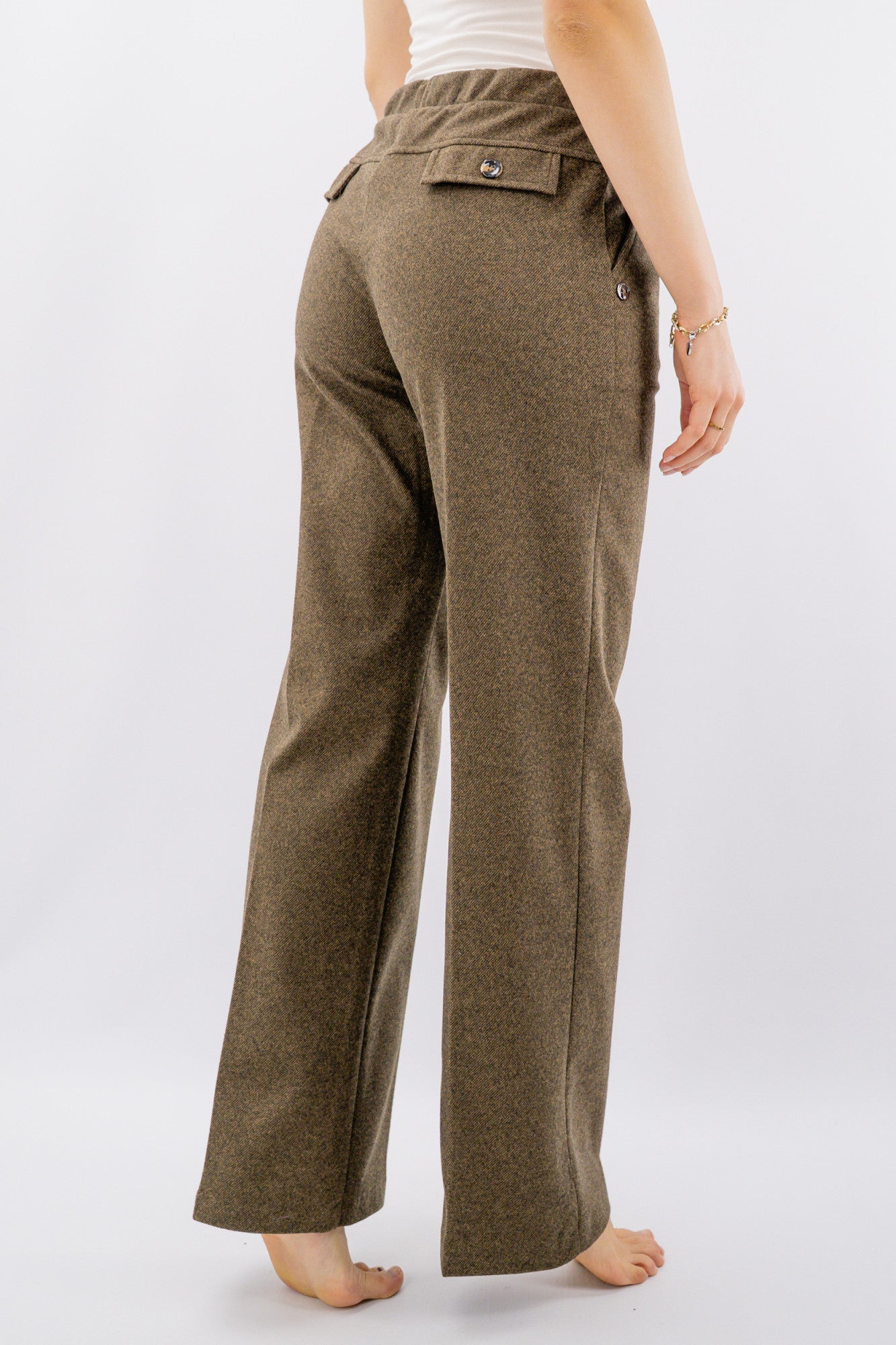 Pantalone punto roma in mano lana