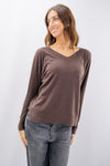 Maglia scollo a V fronte e retro