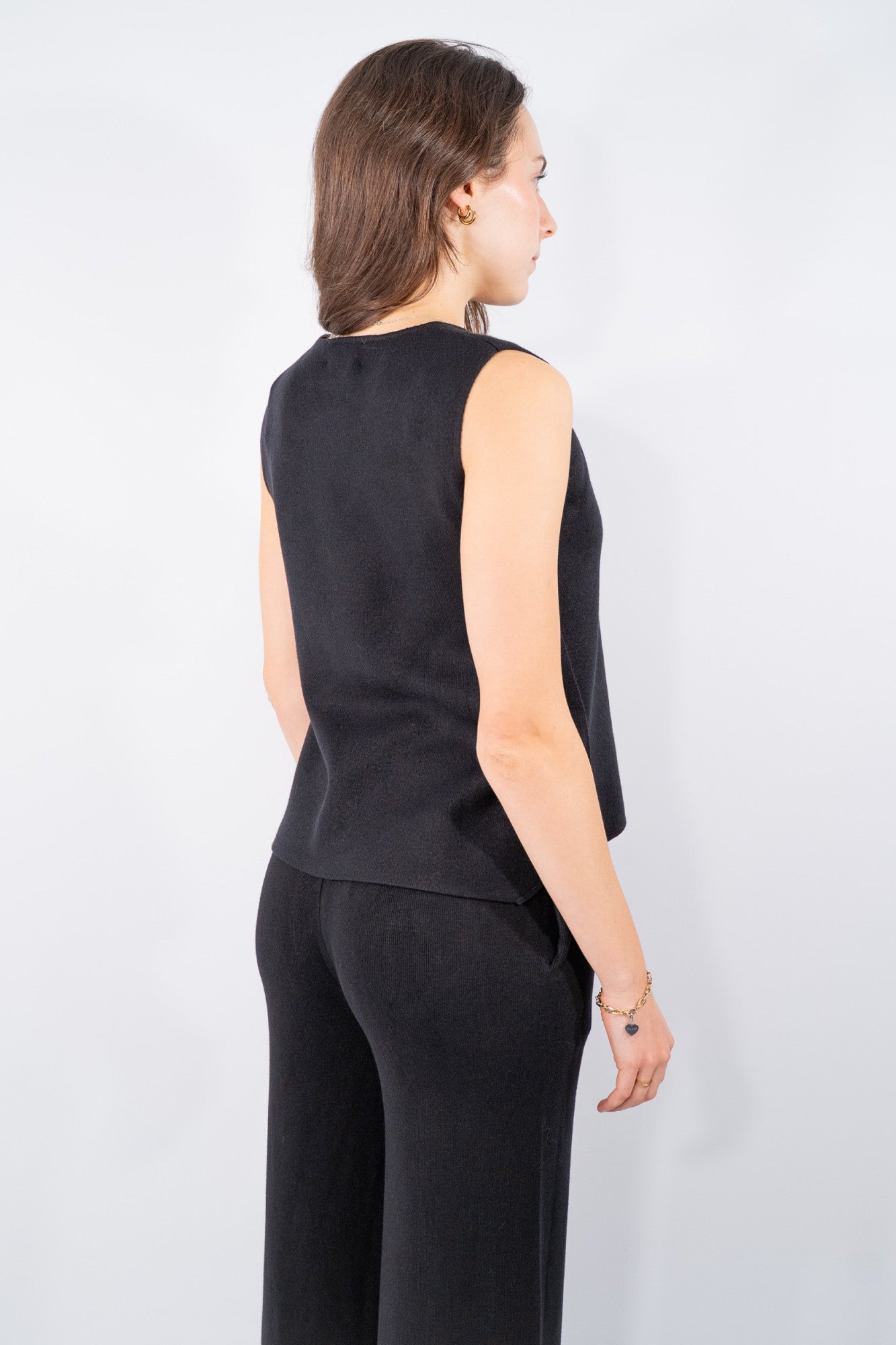 Gilet in maglia con bottoni laterali